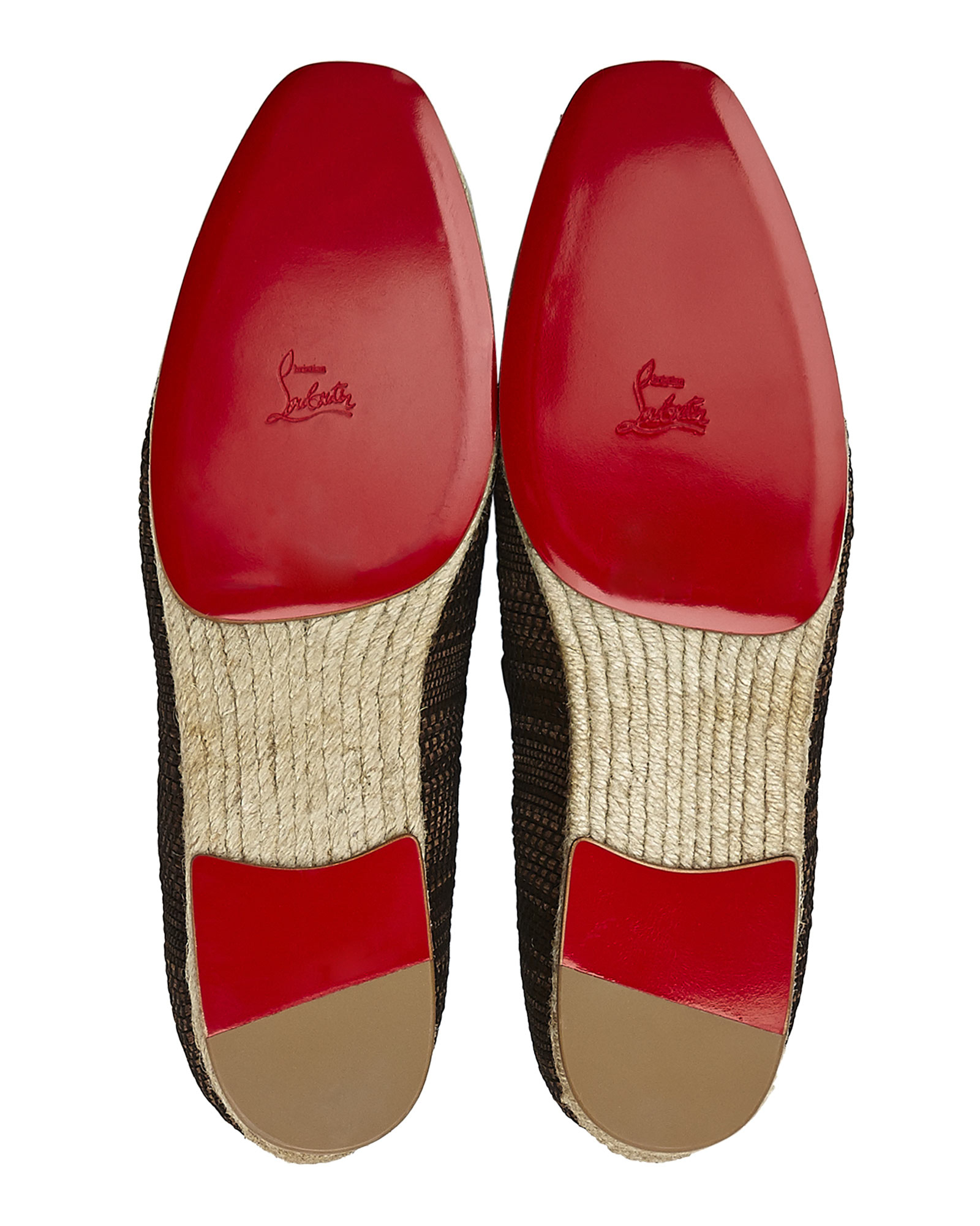 Christian louboutin Coffee \u0026amp; Black Relax Espadrilles in Brown for ...