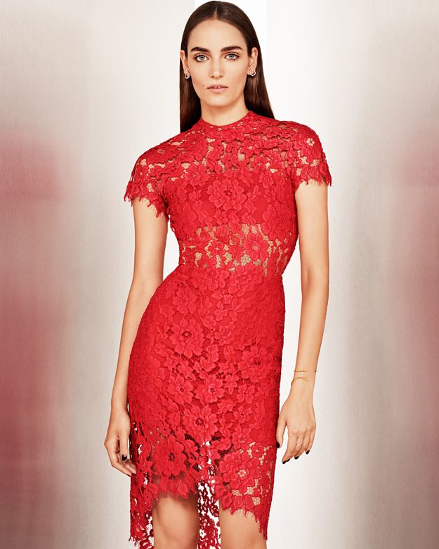 Alexis Elsen Lace Dress: Red in Red | Lyst