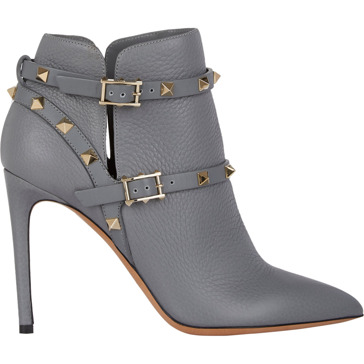 Valentino Rockstud Ankle Boots-Grey Size 10.5 in Gray (grey) | Lyst