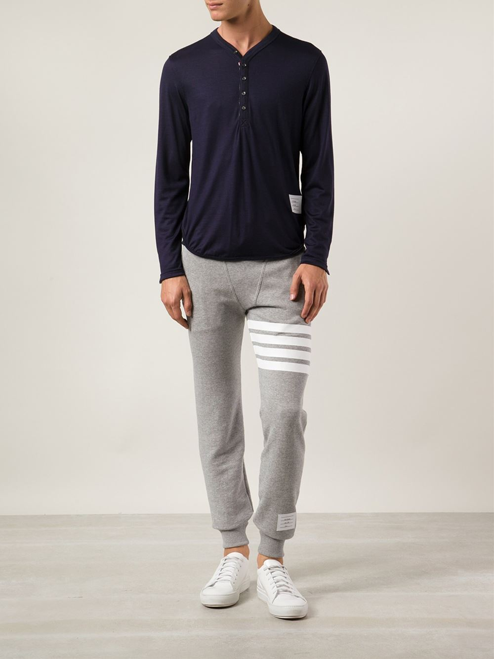 thom browne navy sweatpants