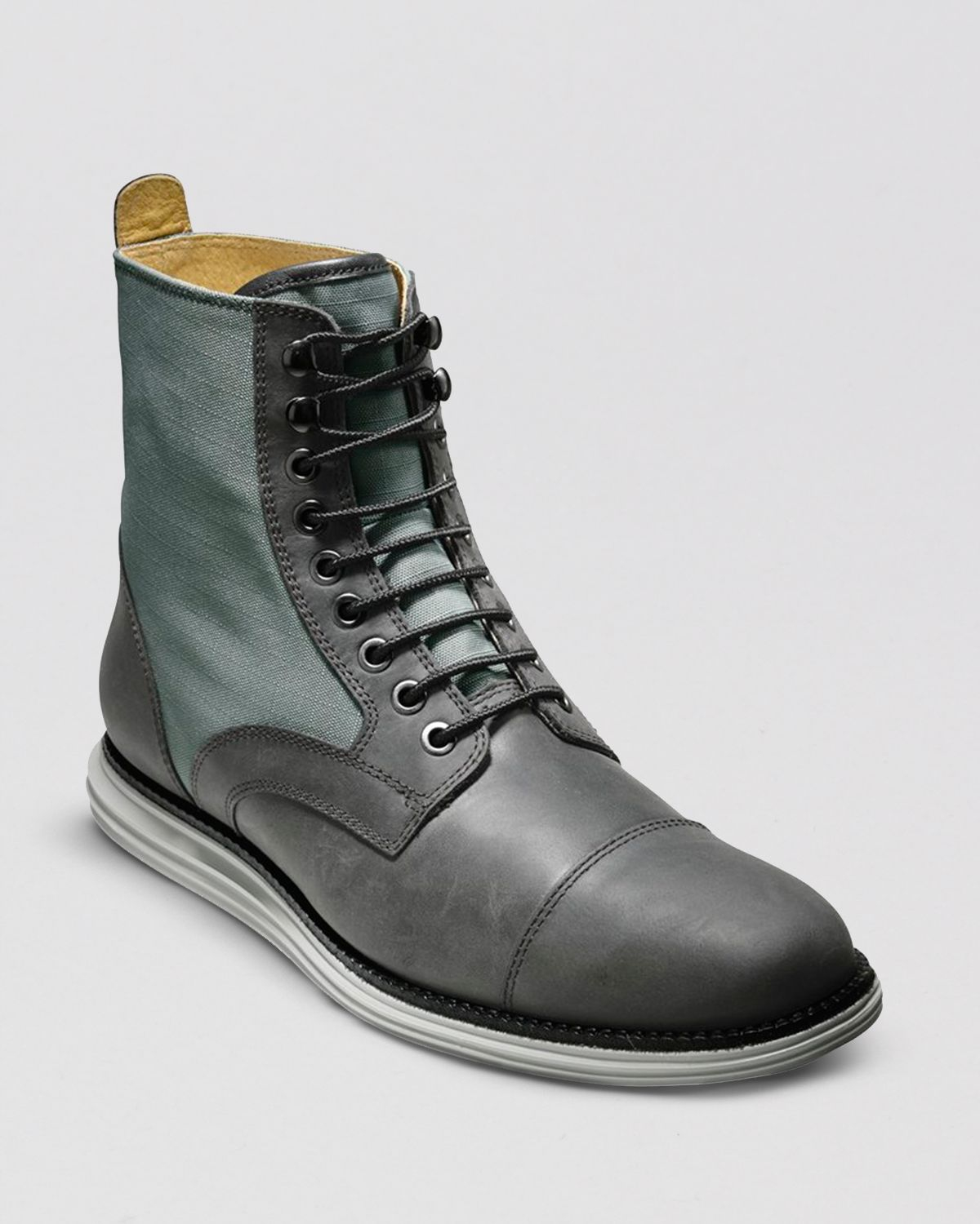 Lyst Cole Haan Lunargrand Lace Up Boots In Gray For Men