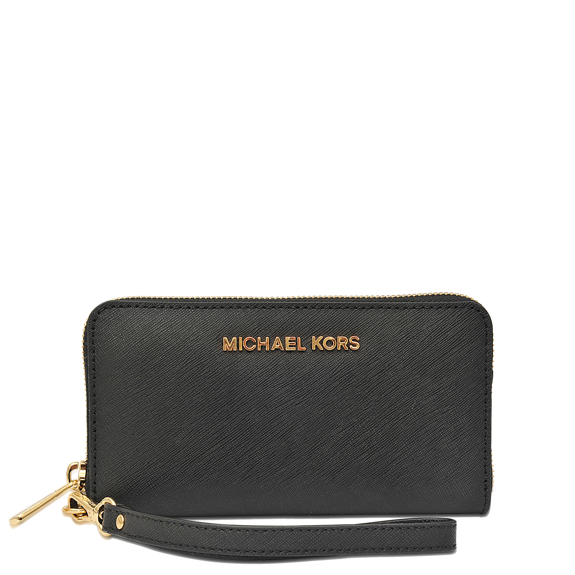Michael michael kors Jet Set Lg Coin Phone Case Wallet in Black | Lyst
