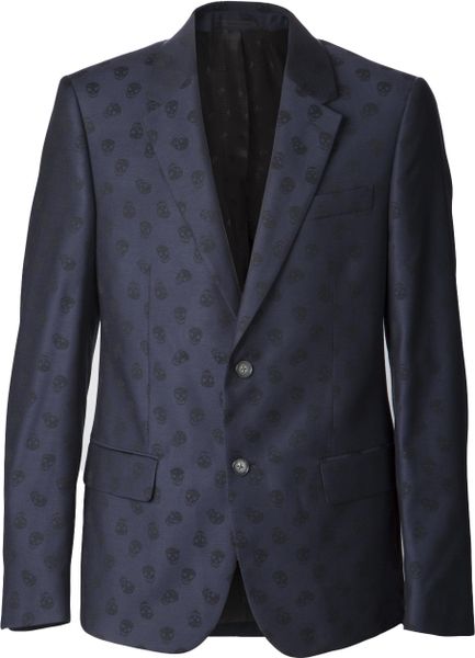 Alexander Mcqueen Skull Suit in Blue for Men | Lyst