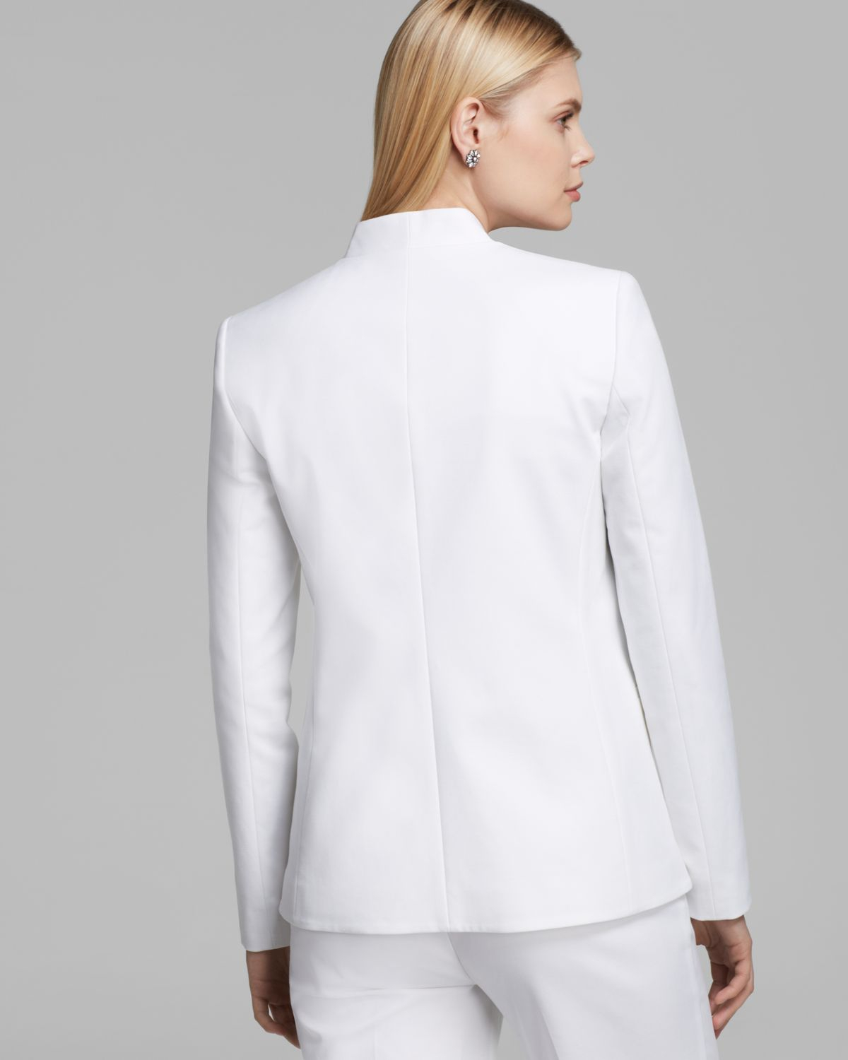 Lyst - T Tahari Lisbon Collarless Jacket in White