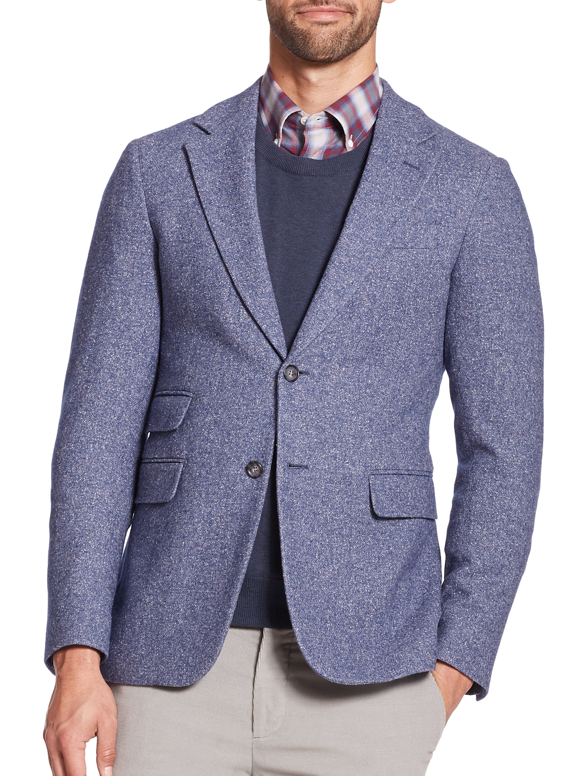 Lyst - Façonnable Soft Shoulder Sportcoat in Blue for Men