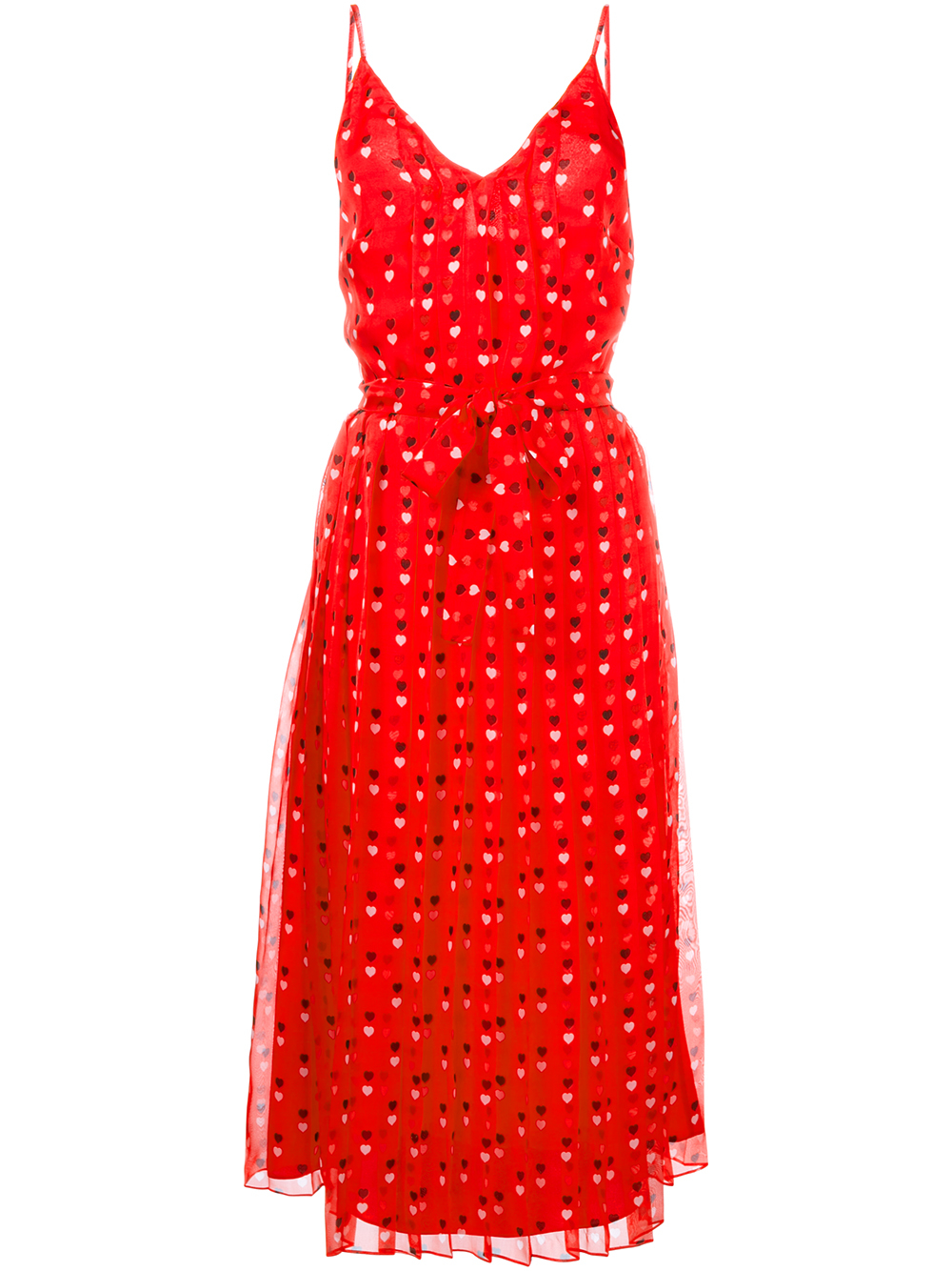 Lyst - Christopher Kane Heart Print Chiffon Dress in Red