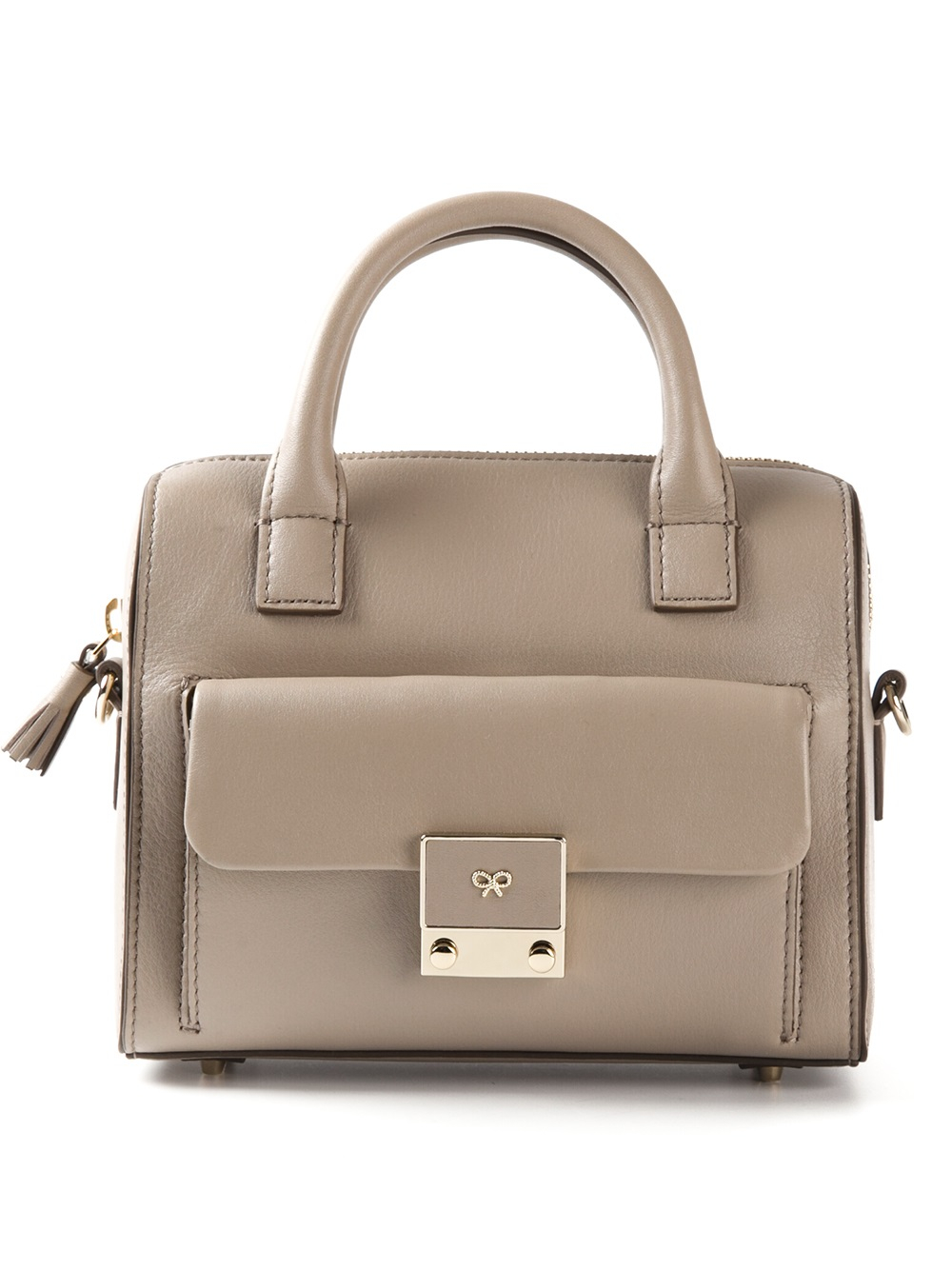 Anya Hindmarch Carker Barrel Mini Tote in Gray Lyst