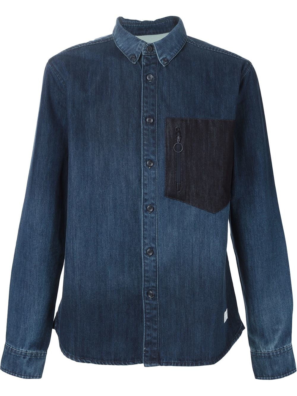 Adidas Originals Button Down Denim Shirt in Blue for Men Lyst