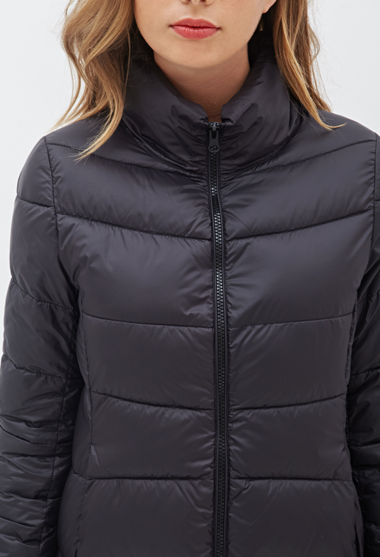 black puffer coat forever 21