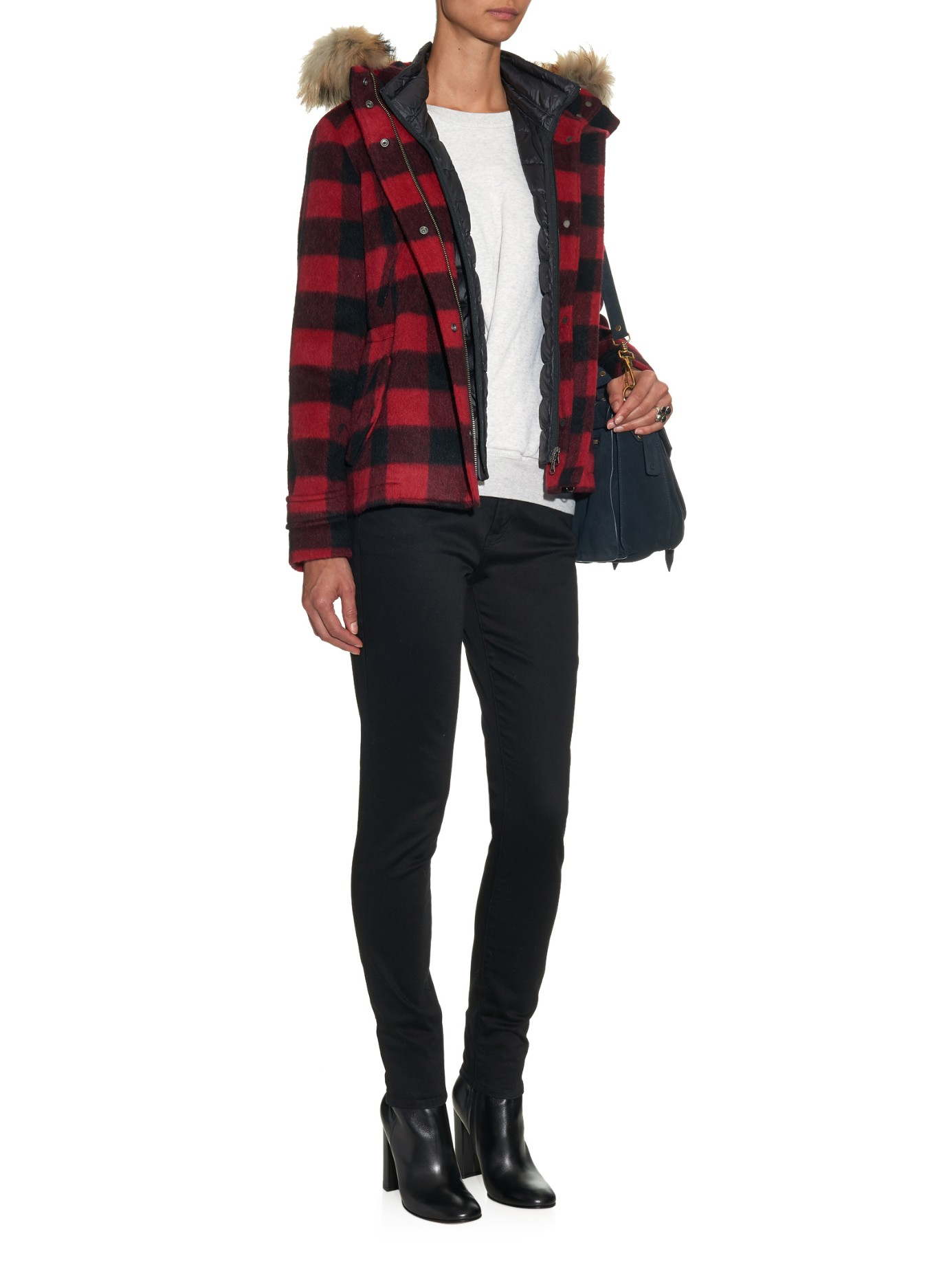 Lyst Woolrich Plaid Lumberjack Wool Jacket in Red