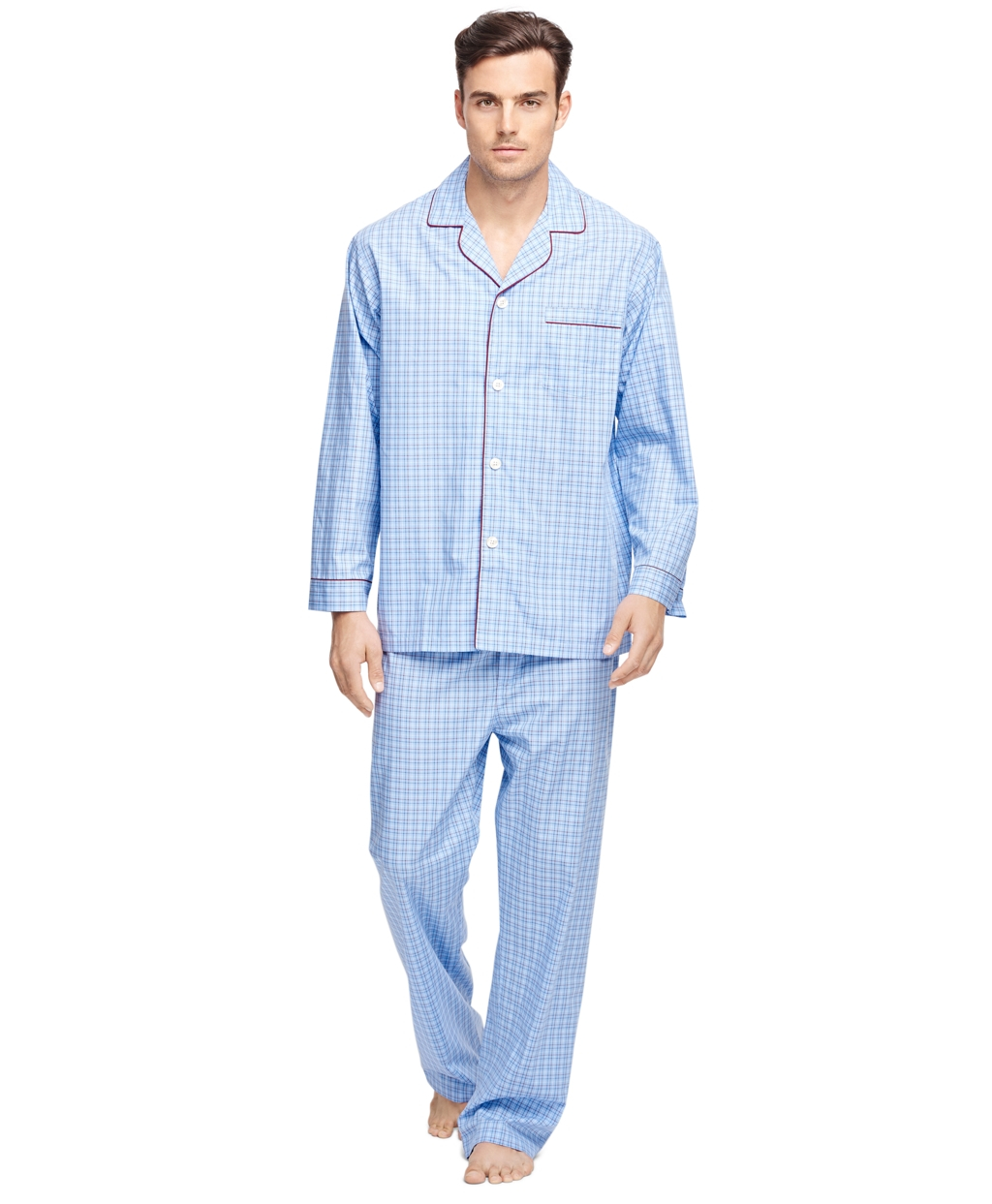 Lyst - Brooks Brothers Check Pajamas in Blue for Men