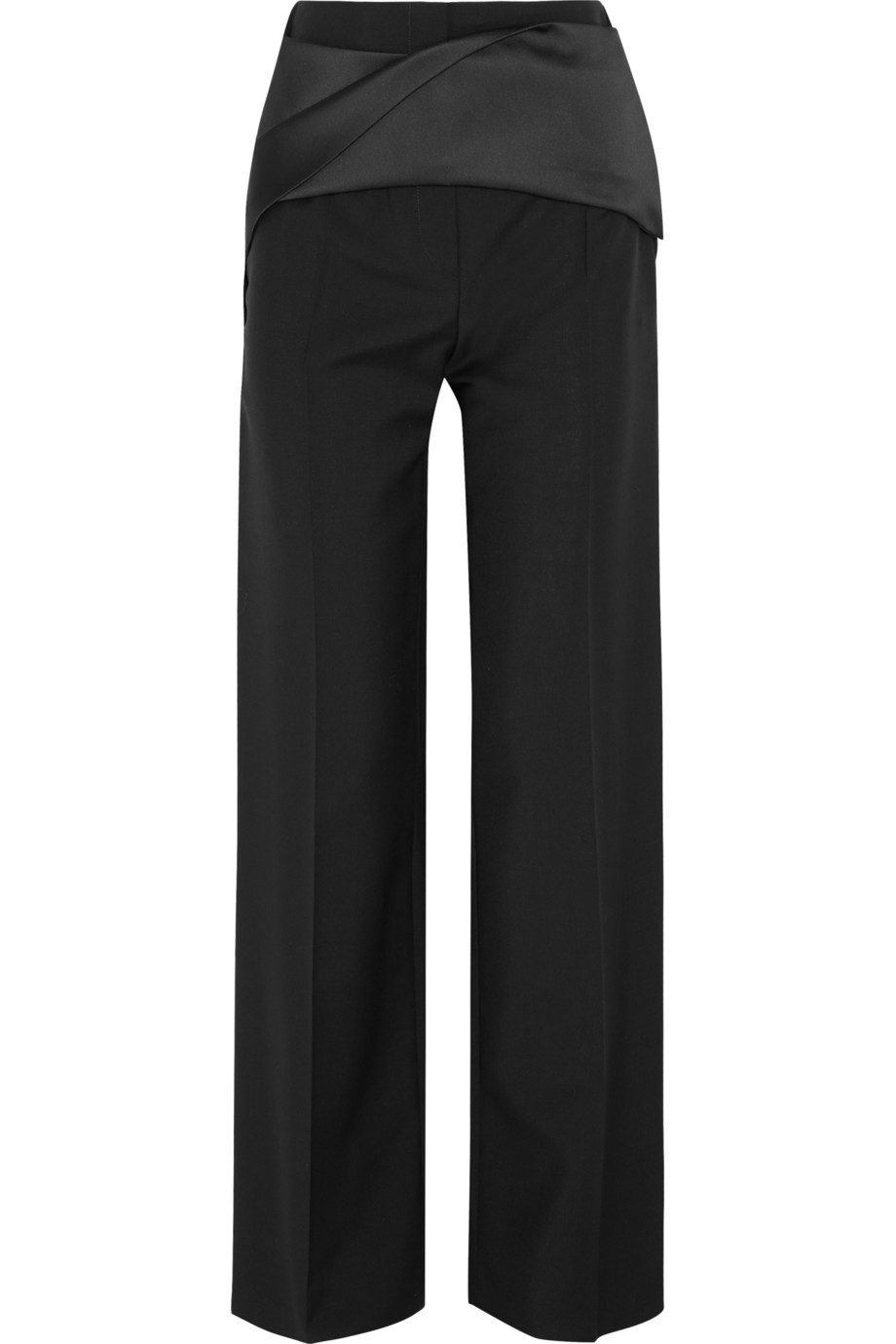 wool blend wide leg pants