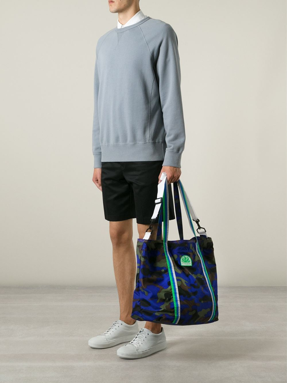 Sundek Camouflage Beach Bag in Blue for Men | Lyst