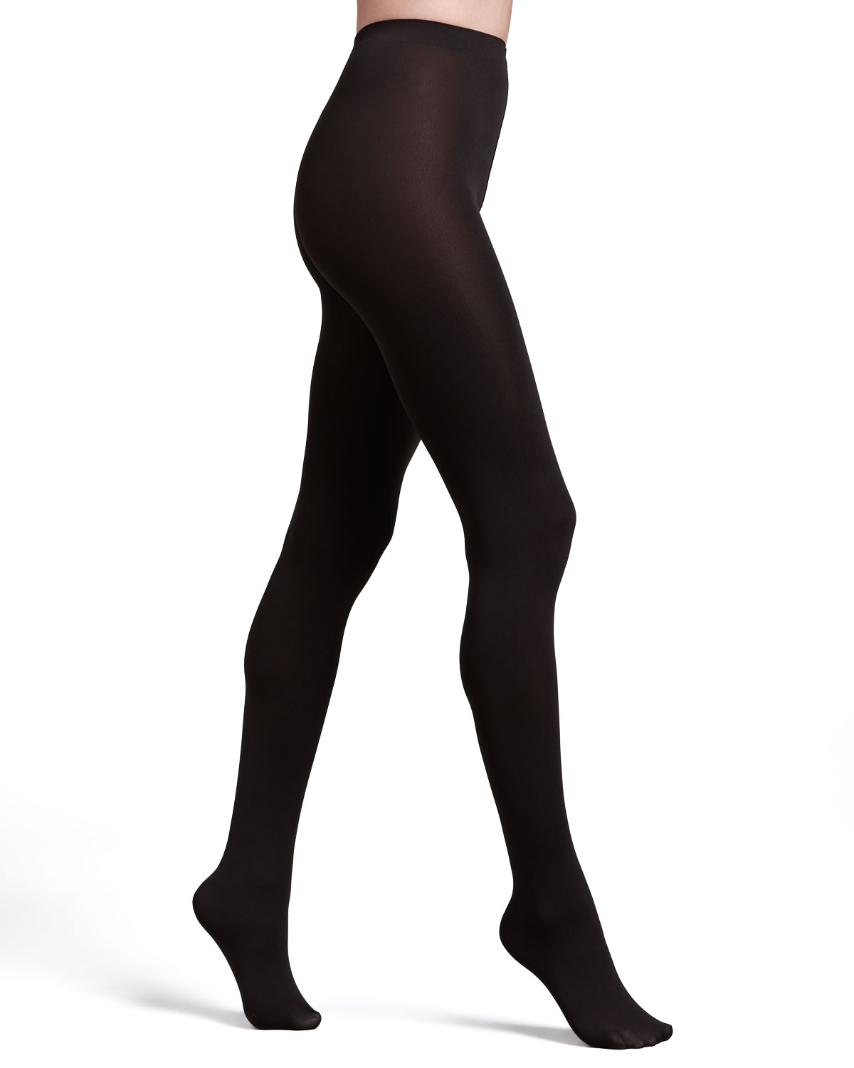 Black opaque pantyhose