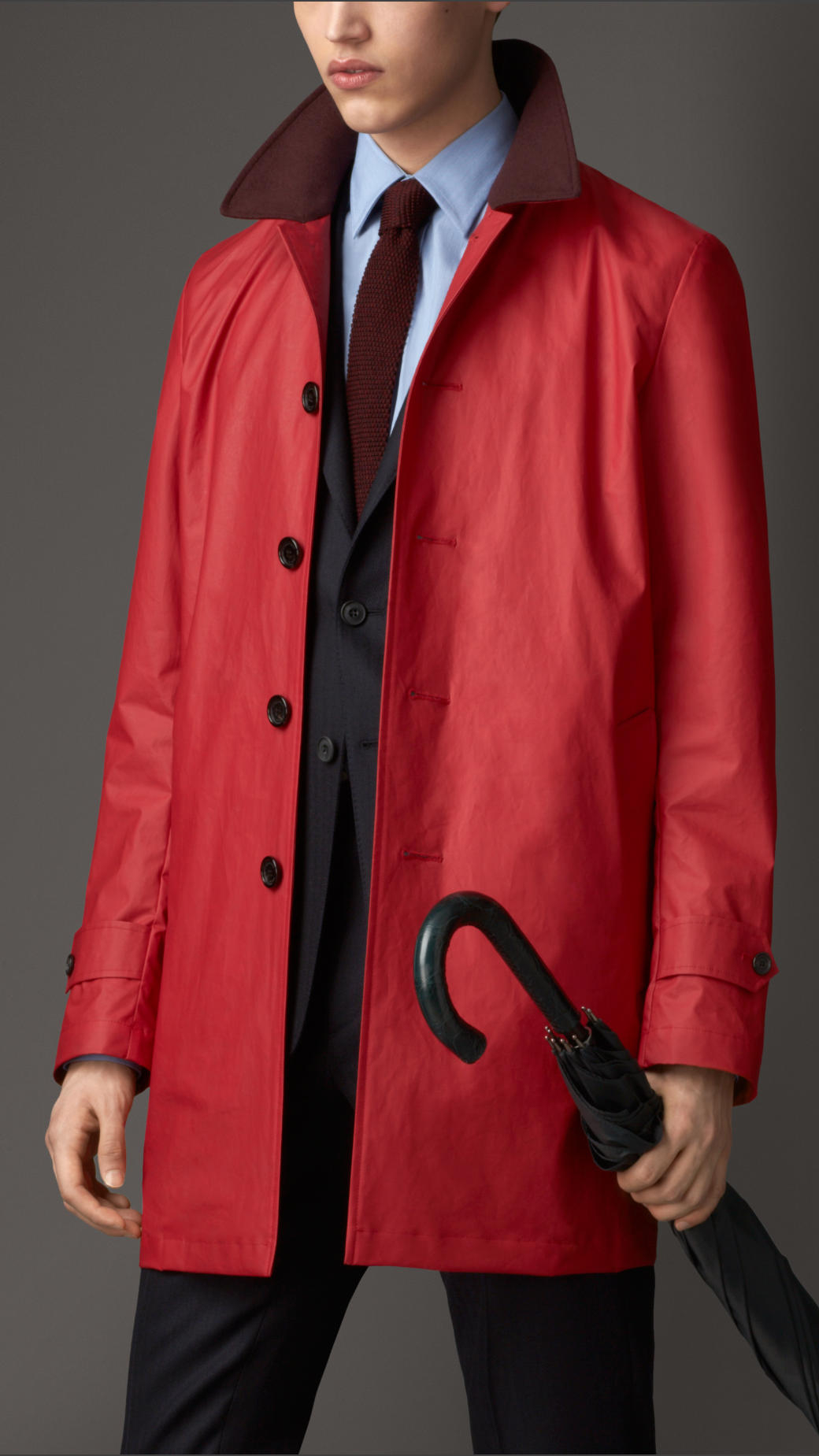 Burberry Showerproof Car Coat With Wool Cashmere Warmer in Red for ...