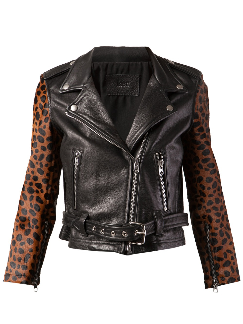 Lyst Laer Cropped Moto Jacket In Black Gallery