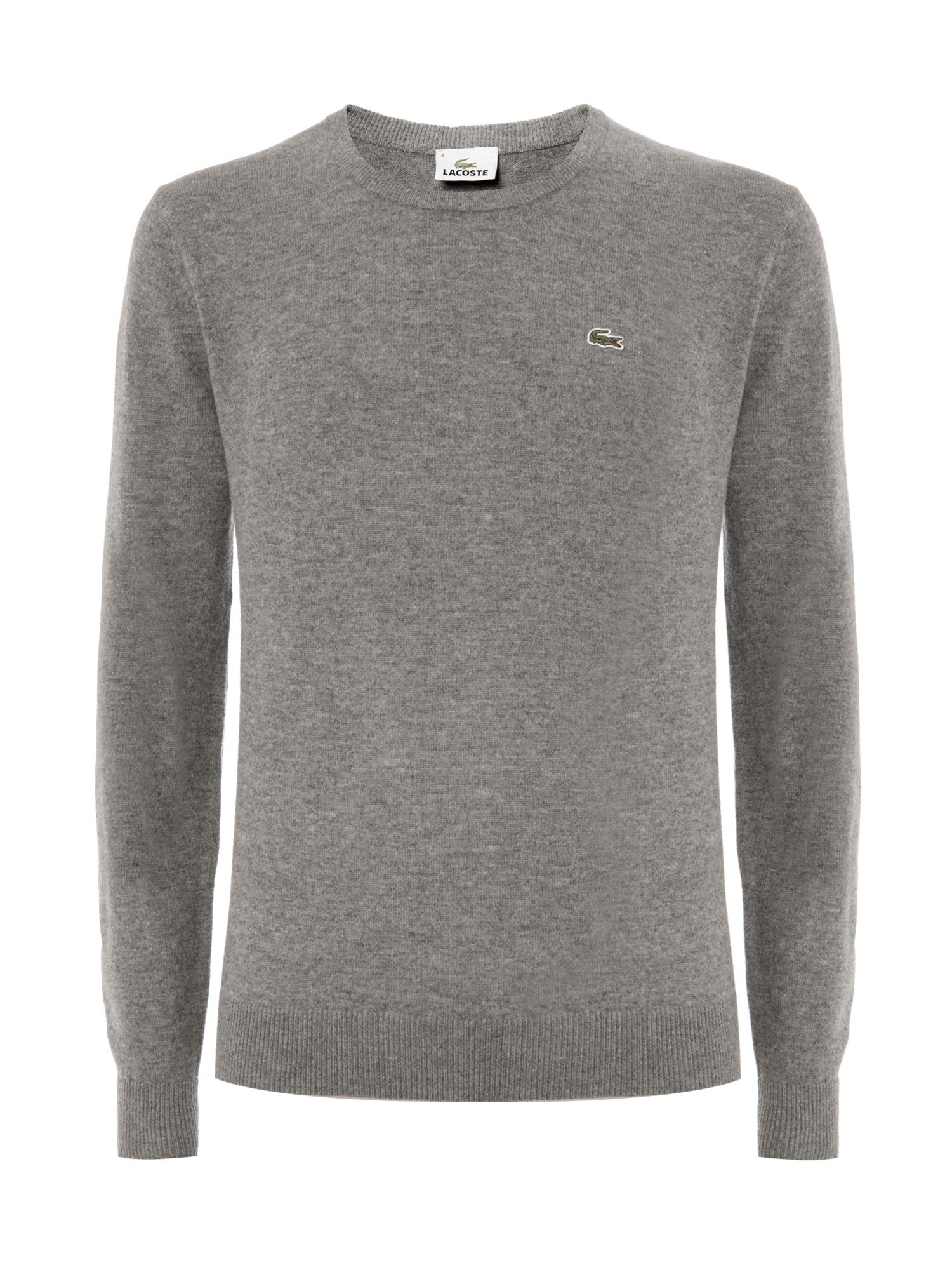 Lacoste | Gray Crew Neck Wool Sweater for Men | Lyst