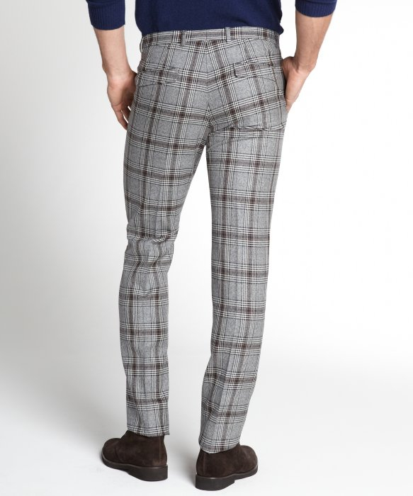 Lyst - Gucci Grey Plaid Wool Pants in Gray for Men