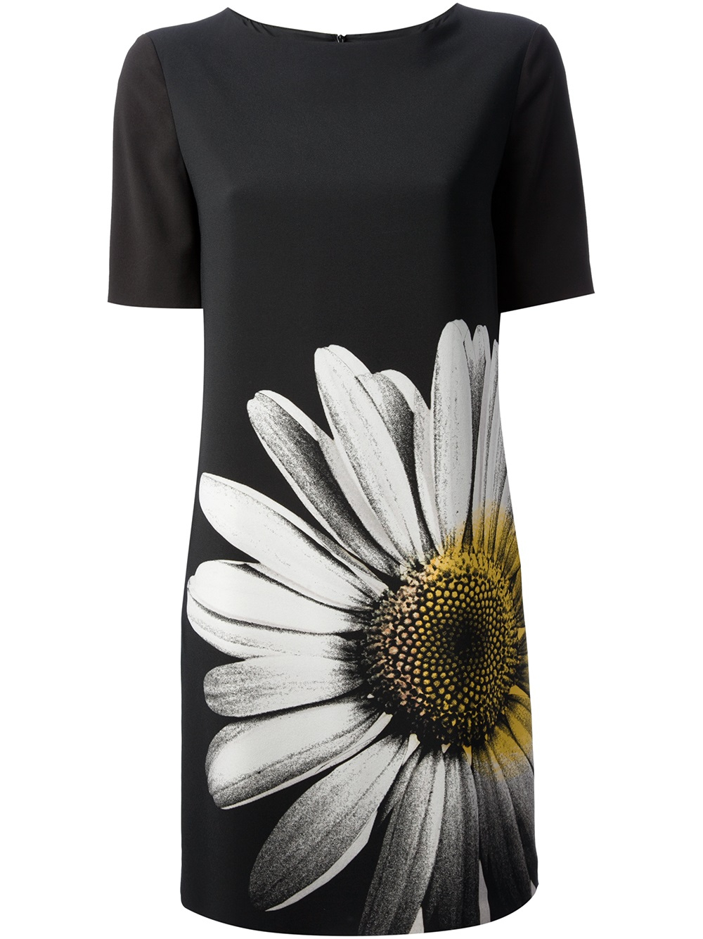 Lyst - Boutique Moschino Floral Print Dress in Black