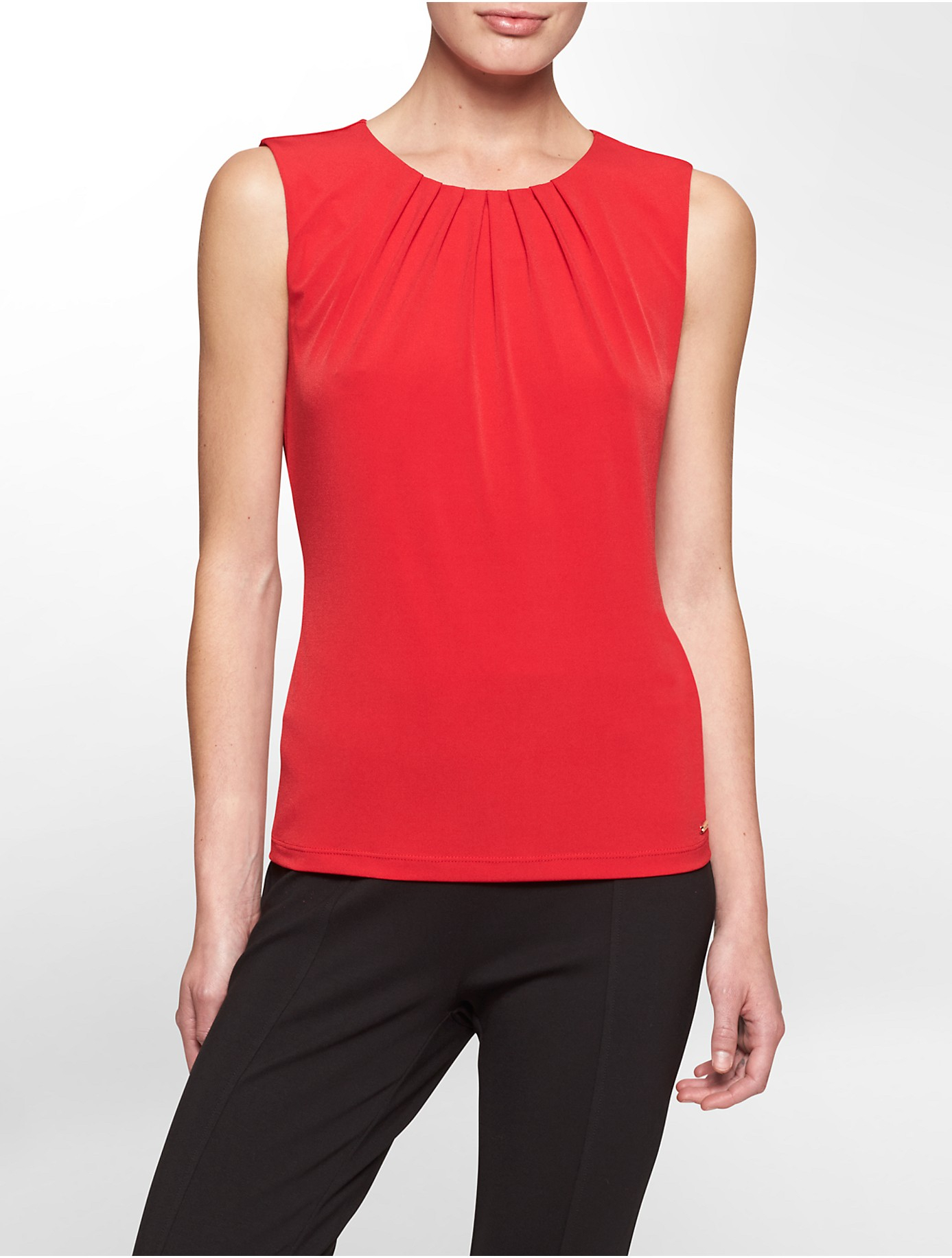 calvin klein sleeveless tops