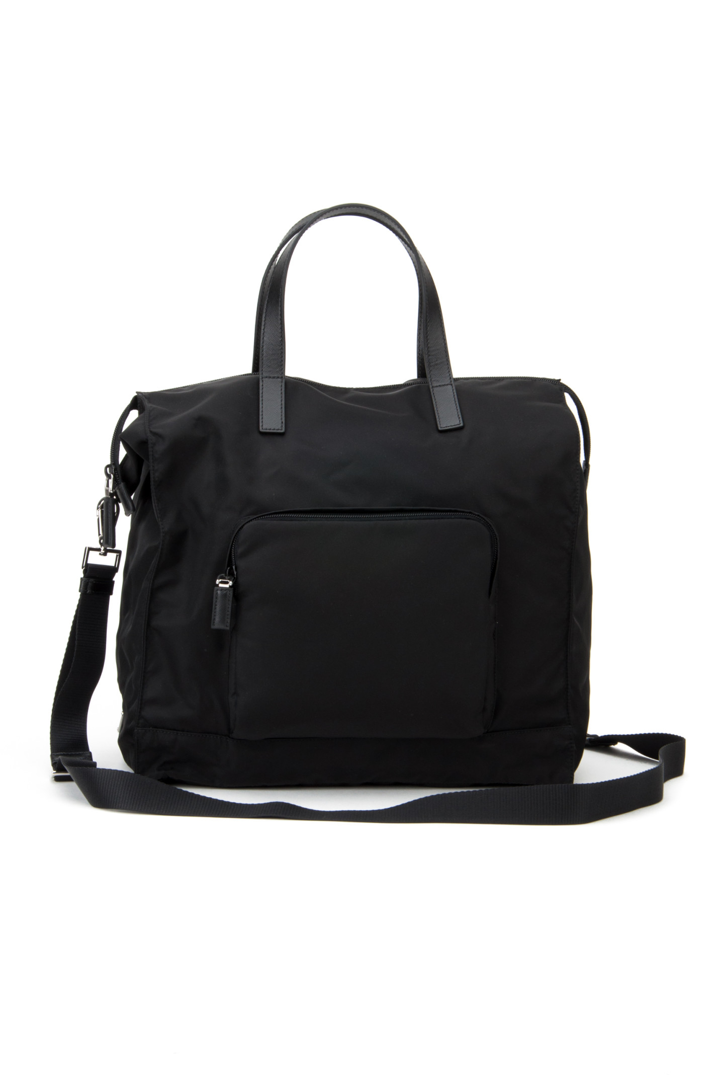 Prada Twill And Saffiano Travel Bag in Black for Men (NERO) | Lyst  