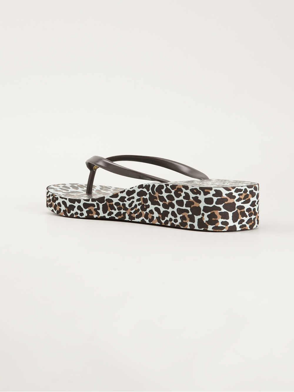 leopard tory burch flip flops