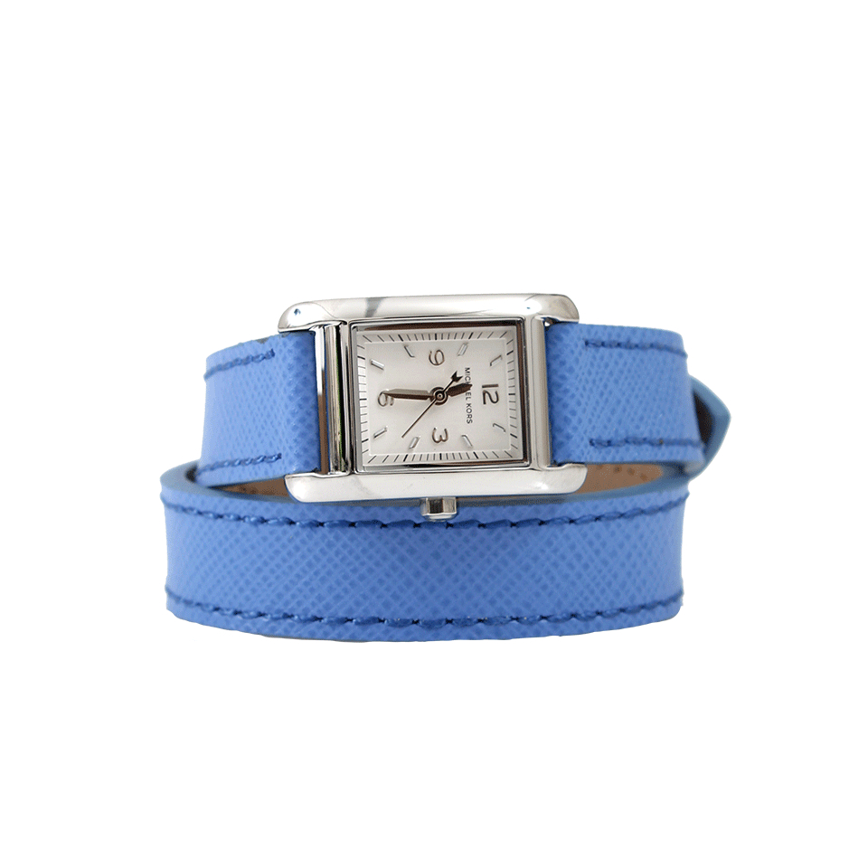 Lyst Michael Kors Mini Taylor Double Wrap Watch In Blue