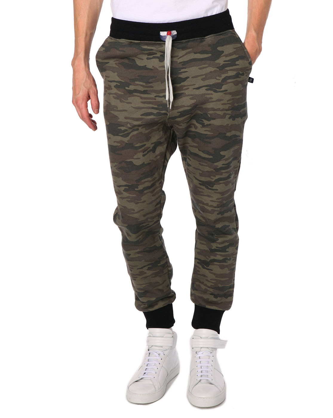 Sweet pants Loose Camouflage Jogging Trousers Back Number in Green for ...