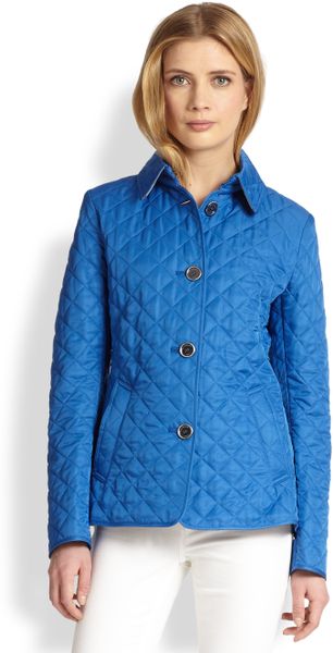 Burberry Brit Copford Quilted Jacket in Blue (BRIGHT CANVAS BLUE) | Lyst