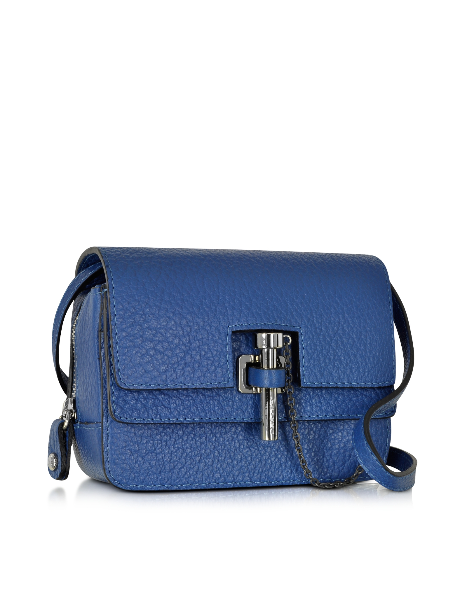 Lyst - Carven Malher Grained Leather Mini Crossbody Bag in Blue