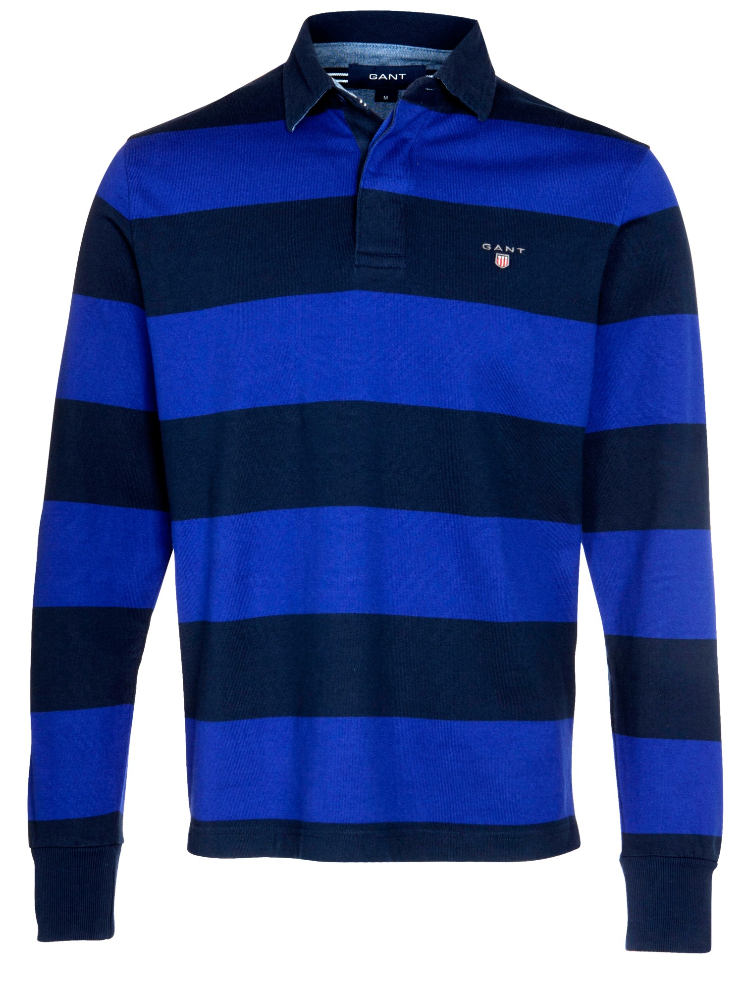 Gant Bar Stripe Long Sleeve Rugby Shirt in Blue for Men | Lyst