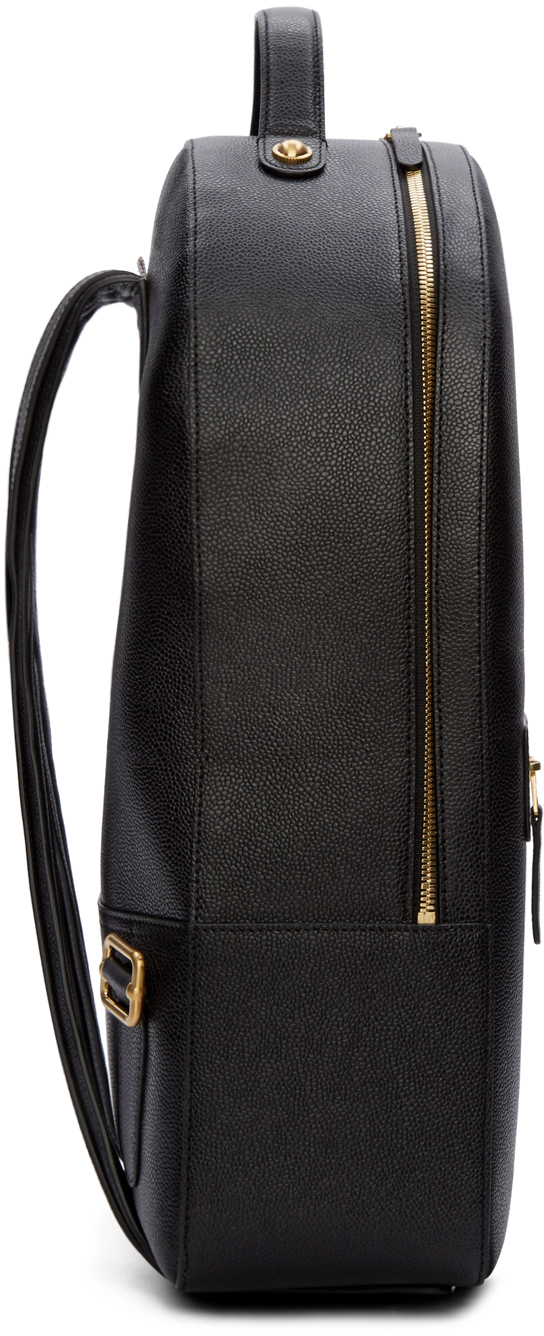 Thom browne Black Pebbled Leather Backpack in Black for ...