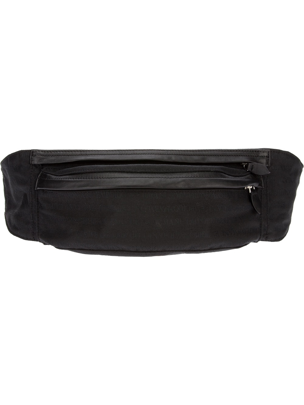 Lyst - Emporio Armani Zip Pouch Bum Bag in Black for Men