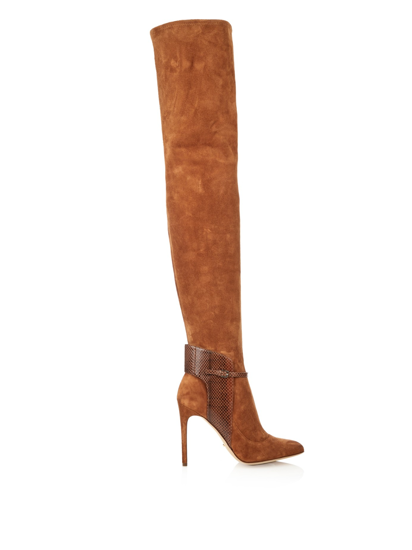 over the knee boots snake skin