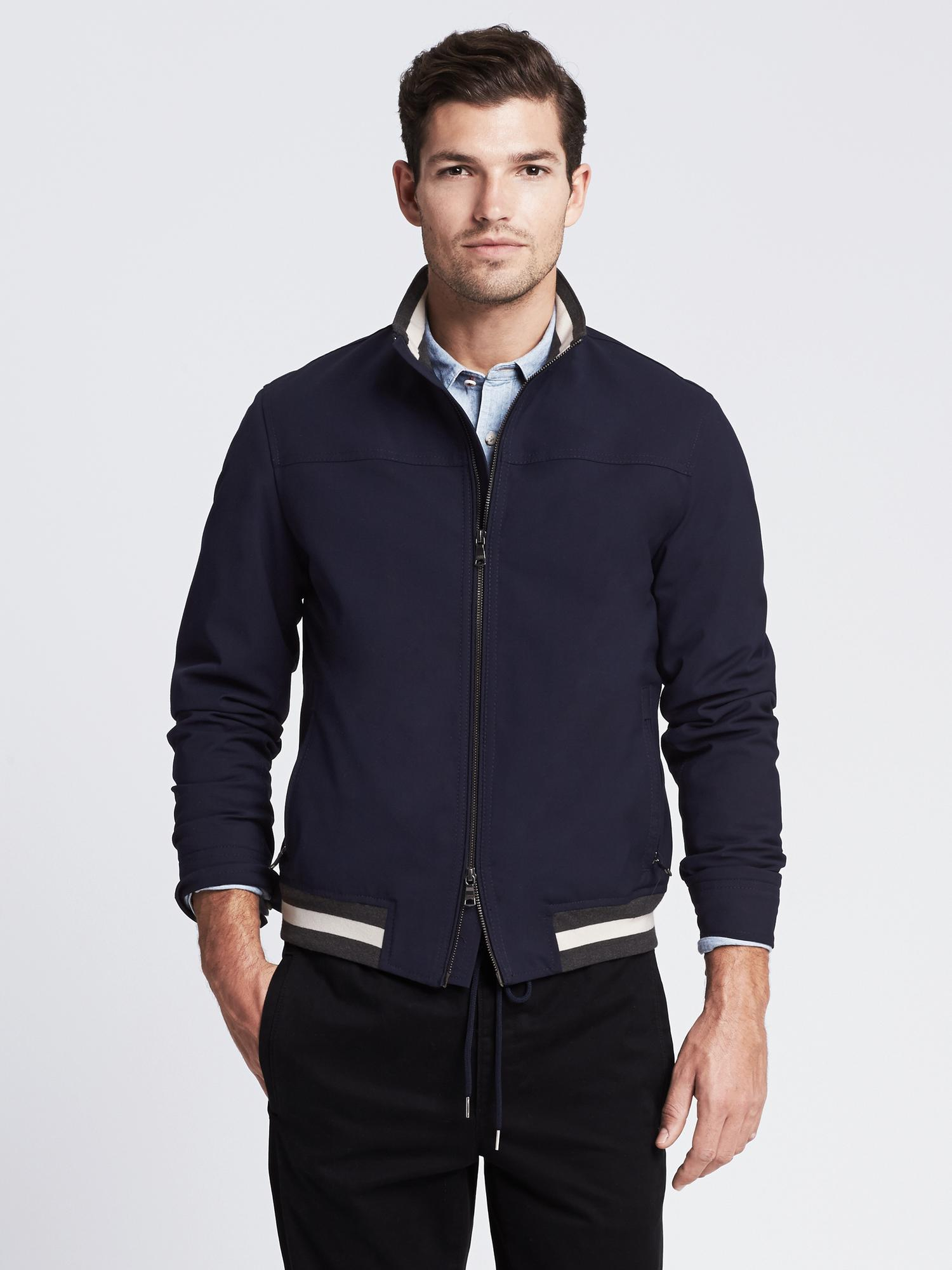 Banana republic iNavy Bomber Jacketi in Blue for Men Basic 