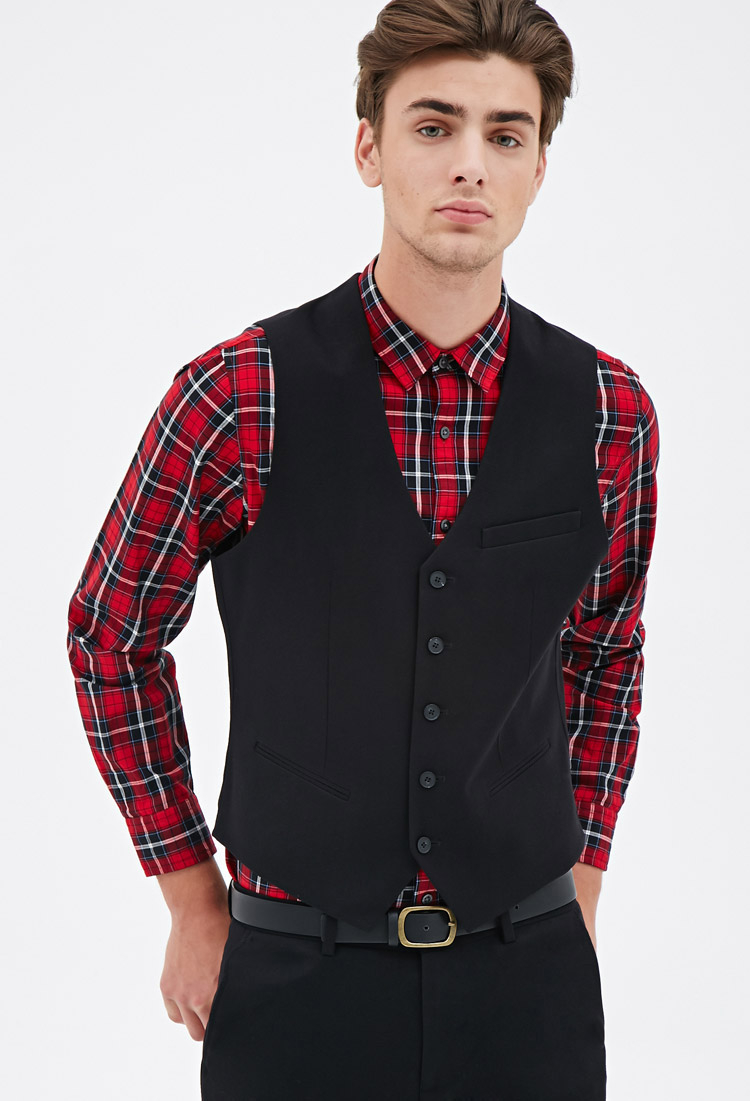 black vest mens outfit