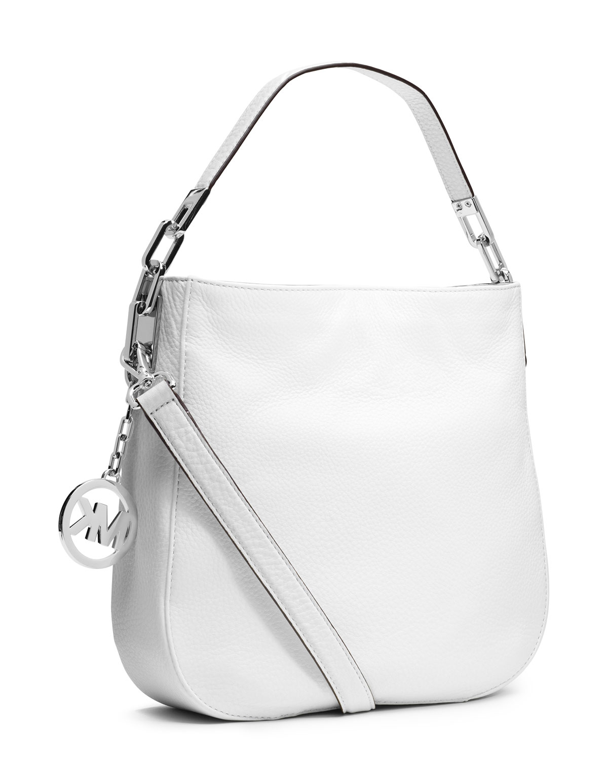 Michael kors Michael Medium Brooke Shoulder Bag in White | Lyst