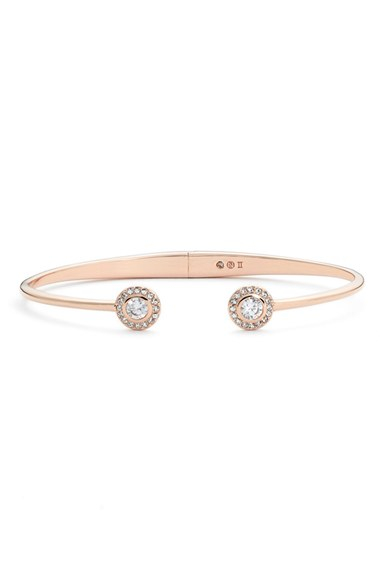 Lyst Nadri Framed Crystal Skinny Cuff In Metallic Gallery