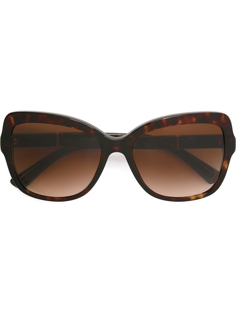 Dolce & gabbana Oversized Butterfly Sunglasses in Brown | Lyst