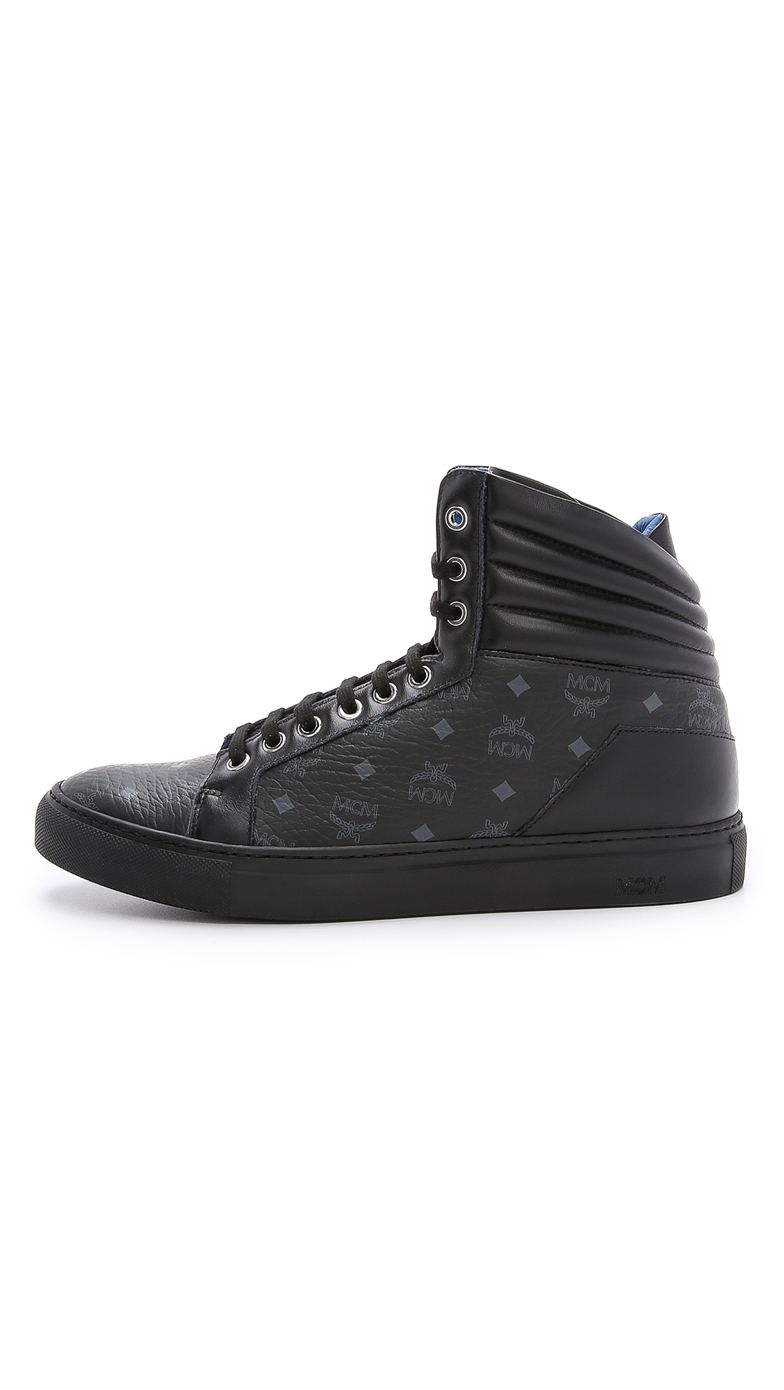 MCM High Top Sneakers In Black For Men - Lyst