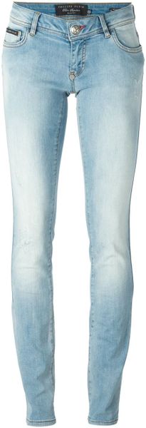 Philipp Plein Skinny Jeans in Blue | Lyst