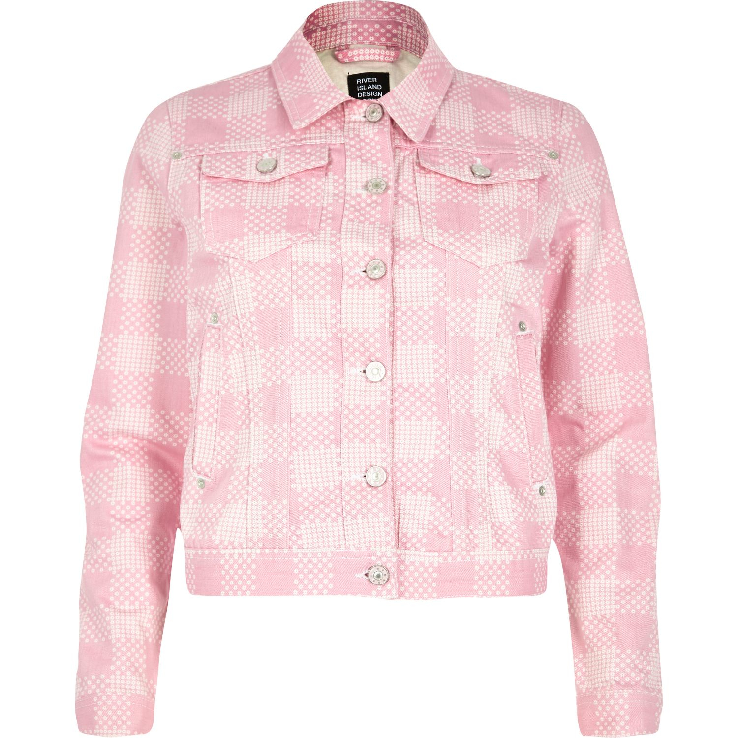 river island pink design forum floral print denim jacket river island pink design forum floral print denim jacket