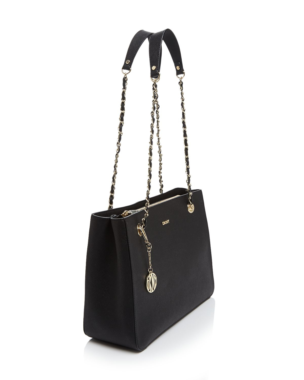 Dkny Tote Saffiano Chain Handle Per In Black Lyst