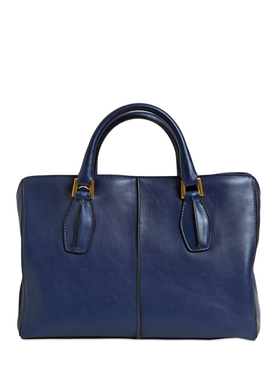 Tod&#39;s D-cube Small Soft Leather Tote Bag in Blue | Lyst