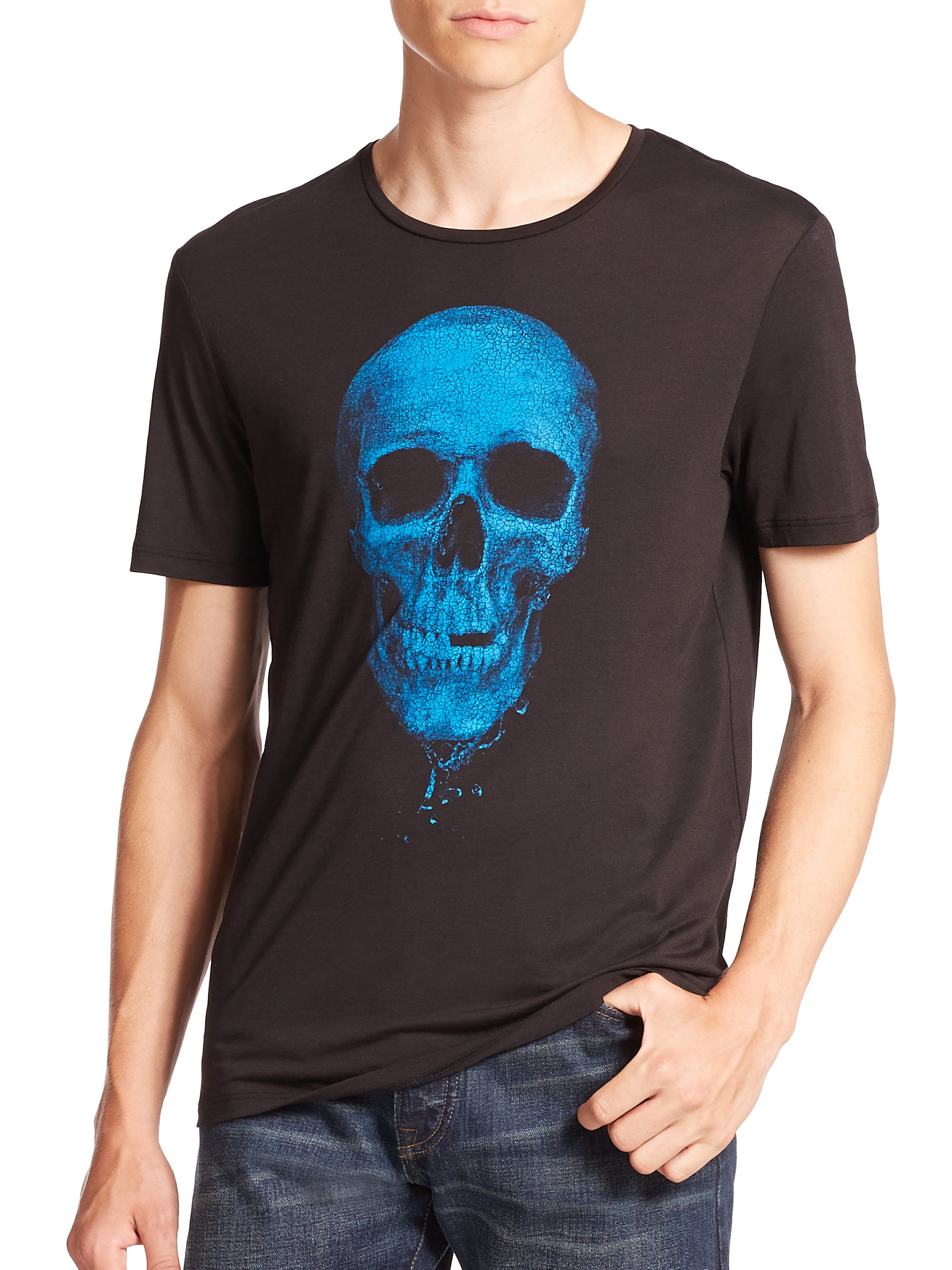 Lyst - The Kooples Skull Graphic Tee in Black for Men