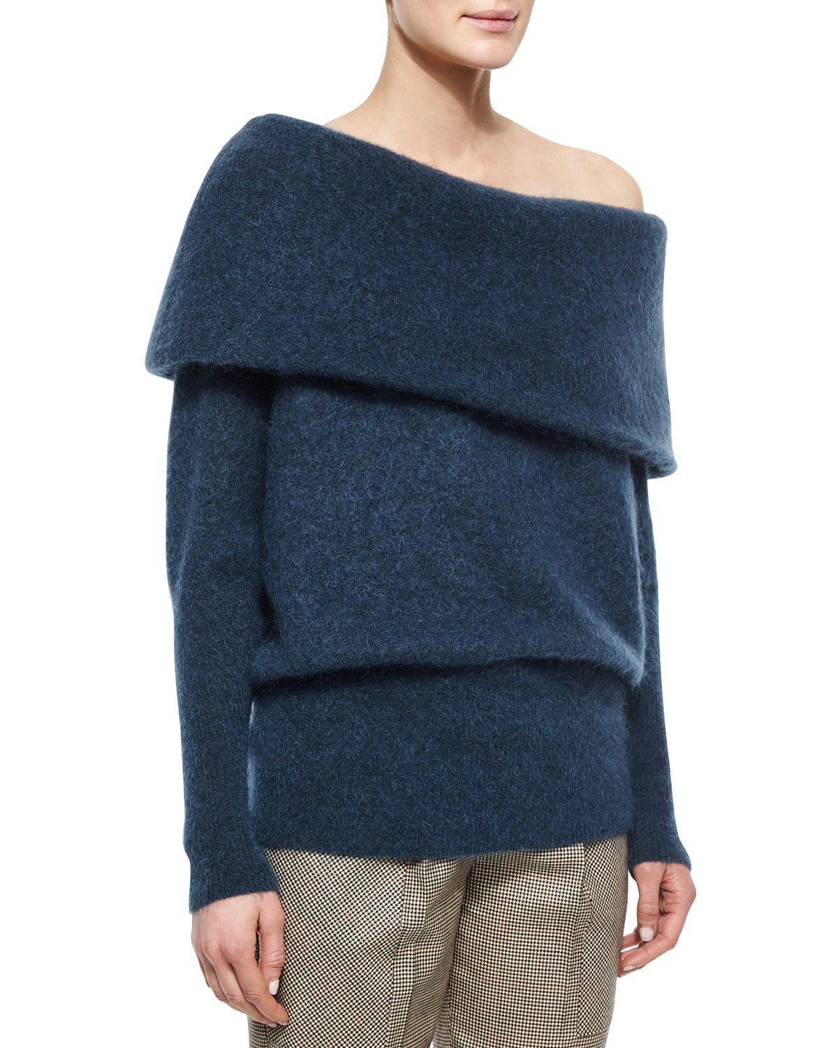 Lyst - Acne Studios Oversized Off-the-shoulder Sweater In Blue