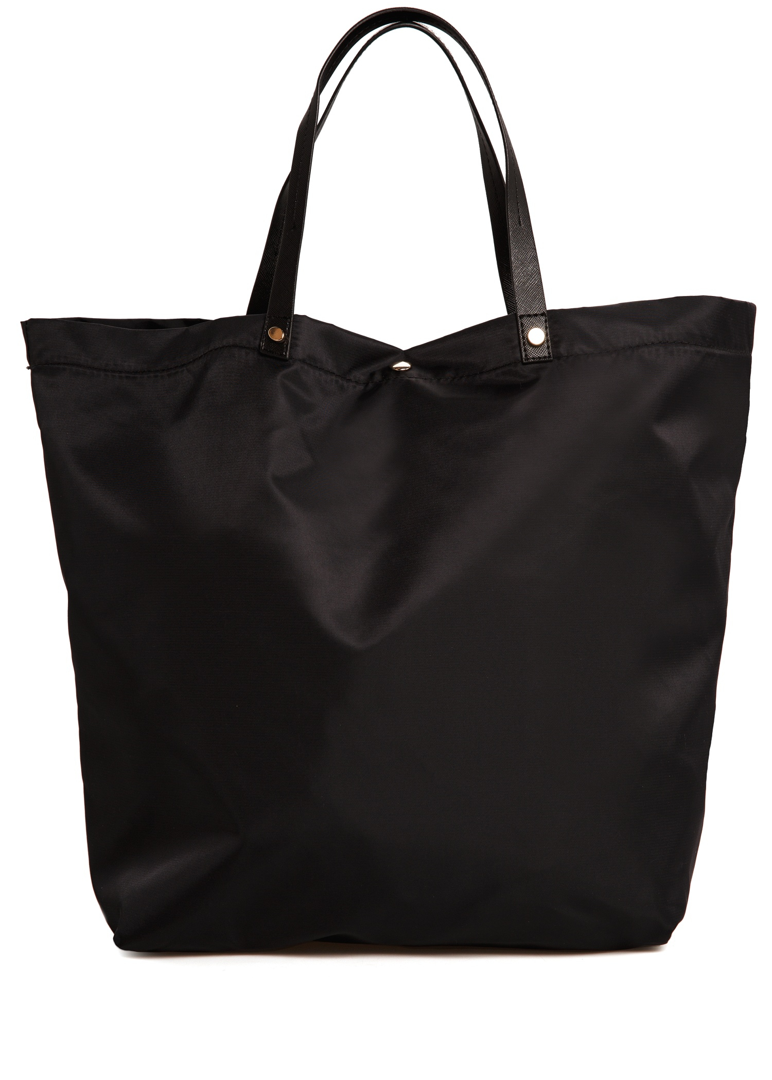 Mango Nylon Shopper Bag in Black | Lyst