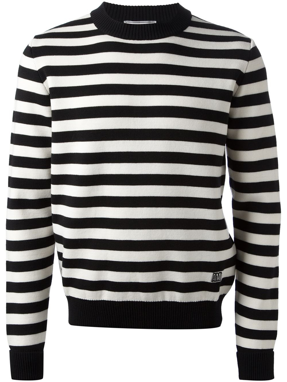 Ami Striped Sweater in Black for Men - Lyst