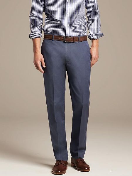 Banana Republic Tailored Slim Fit Noniron Grey Cotton Pant in Gray for ...