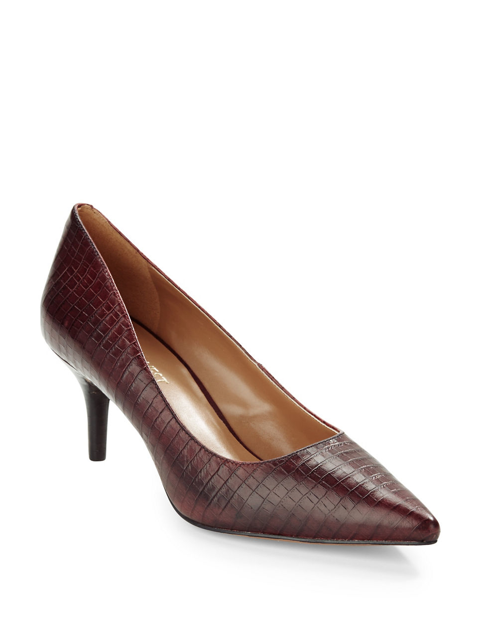 Lyst - Nine West Margot Crocodile Embossed Leather Pumps in Red
